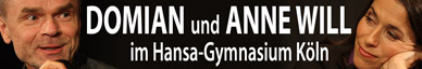 J�rgen Domian und Anne Will im Hansa-Gymnasium K�ln